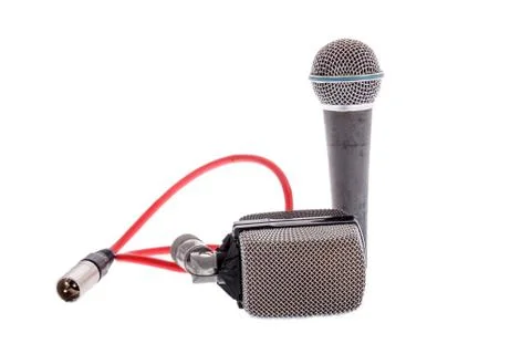 Studio recording groups of microphones for lead vocal Stock Photos