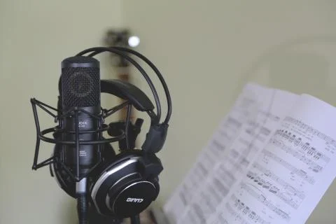 Studio recording 库存照片