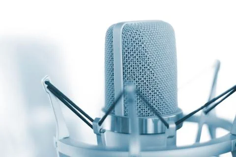 Studio recording voice microphone Stock Photos