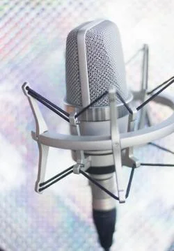 Studio recording voice microphone Stock Photos