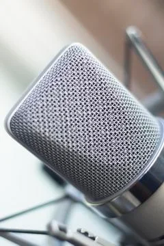 Studio recording voice microphone Stock Photos