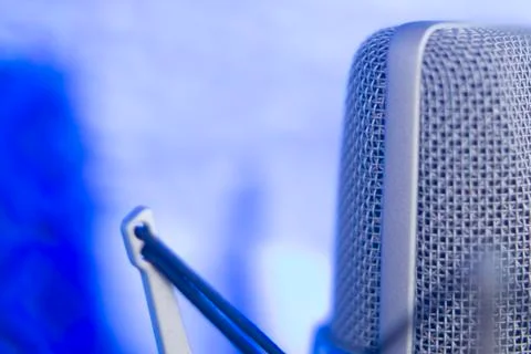 Studio recording voice microphone Stock Photos