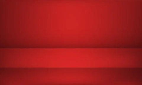 Studio red background or product table showroom Stock Illustration