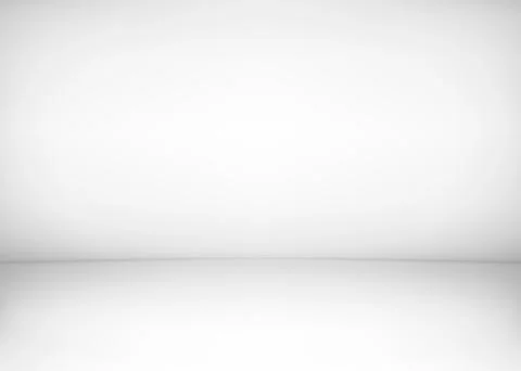 Studio room interior. White wall and floor background. Clean workshop for pho Stock Illustration