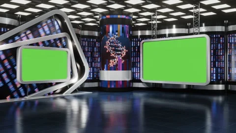 Studio set with DNA model rotating Stock Footage 274393083