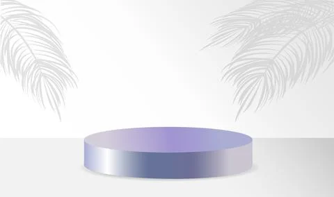Studio with a shadow of palm leaves on the wall, a room with a minimum number of Stock Illustration