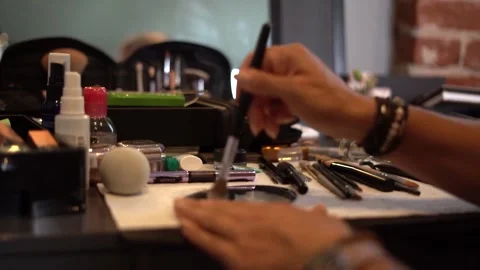 Studio shoot of make up products Stock Footage 322202090