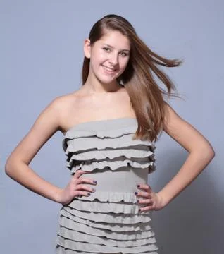 Studio shoot portrait attractive young girl 스톡 사진