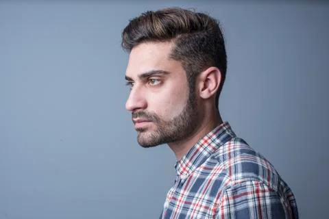 Studio shot of attractive man Stock Photos