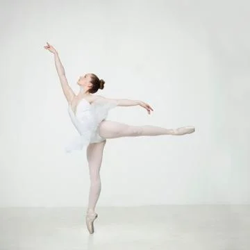 Studio shot of ballet dancer Stock Photos