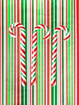 Studio shot of candy canes Stock Photos