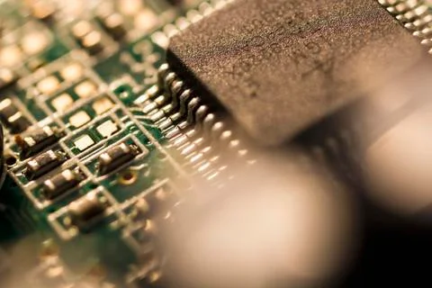 Studio shot of computer chip Stock Photos