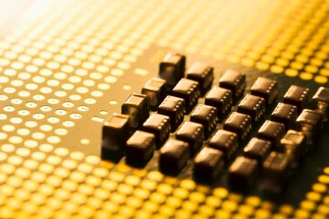 Studio shot of computer chip Stock Photos