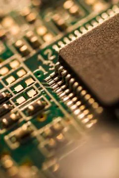 Studio shot of computer chip Stock Photos