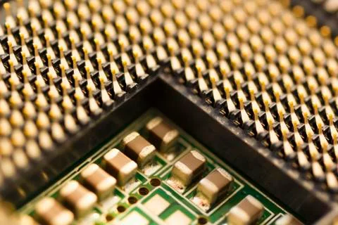 Studio shot of computer chip Stock Photos