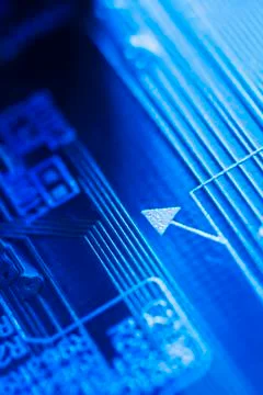 Studio shot of computer chip Stock Photos