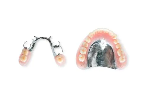 Studio shot of dentures Stock Photos