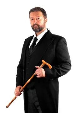 Studio shot of an elegant man on white background Stock Photos