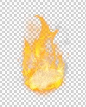 Studio shot of flame with smoke Stock Photos