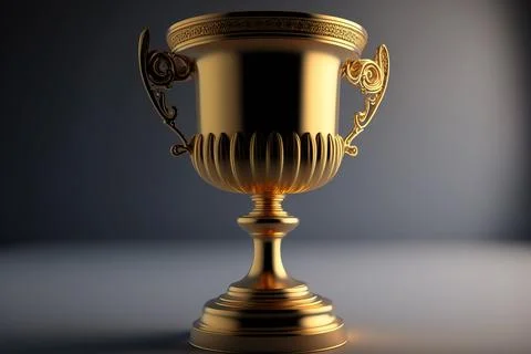 Studio shot of a golden trophy Stock Illustration