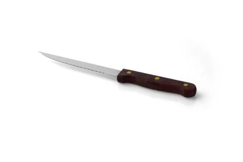 Studio shot of a kitchen knife on white background Stock Photos