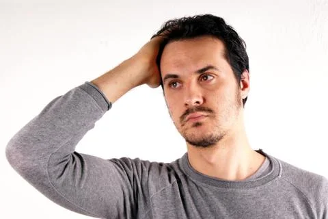 Studio shot of a man on white background Stock Photos