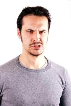 Studio shot of a man on white background Stock Photos