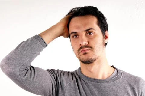 Studio shot of a man on white background Stock Photos