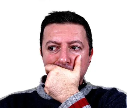 Studio shot of a man on white background Stock Photos