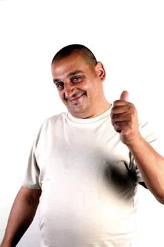 Studio shot of a man on white background Stock Photos