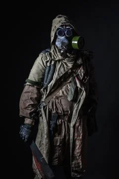 Studio shot of nuclear survivor Stock Photos