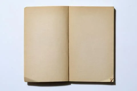 Studio shot of open blank notepad Foto stock