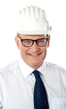 Studio shot of a senior archictect, closeup Stock-Fotos