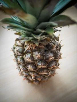 Studio shot of a single pineapple isolated on white background Stock Photos