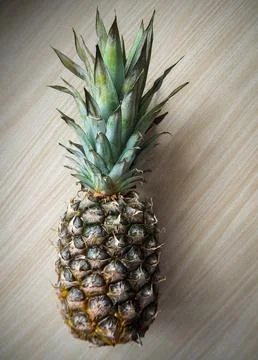 Studio shot of a single pineapple isolated on white background Stock Photos