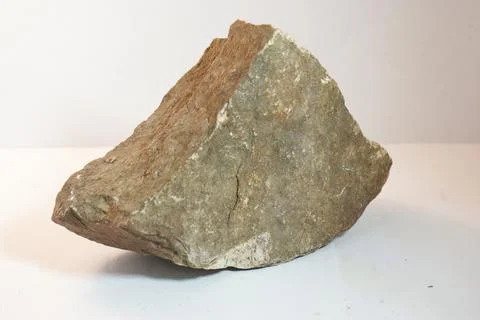 Studio shot of a stone on white background 스톡 사진