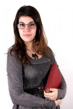 Studio shot of a student on white background Stock Photos