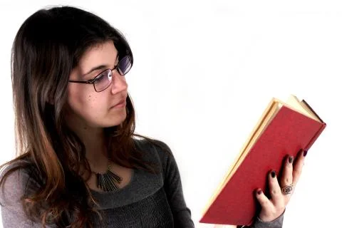 Studio shot of a student on white background Stock Photos