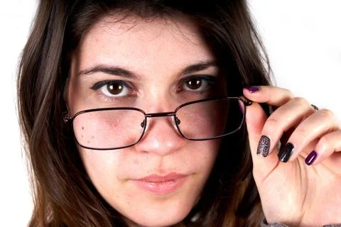 Studio shot of a student on white background Stock Photos
