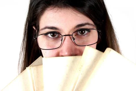Studio shot of a student on white background Stock Photos