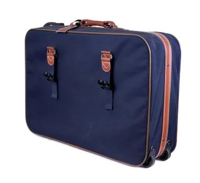 Studio shot of a suitcase on white background Stock Photos