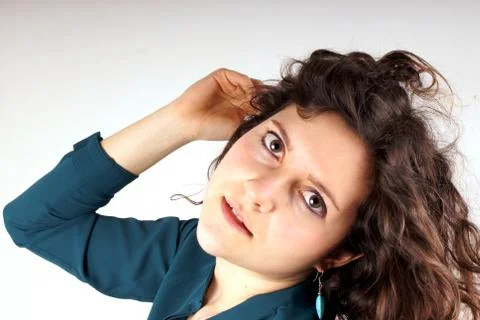 Studio shot of a young lady Stock Photos