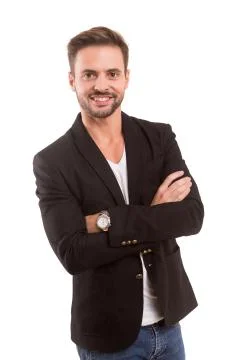 Studio shot of a young man Stock Photos