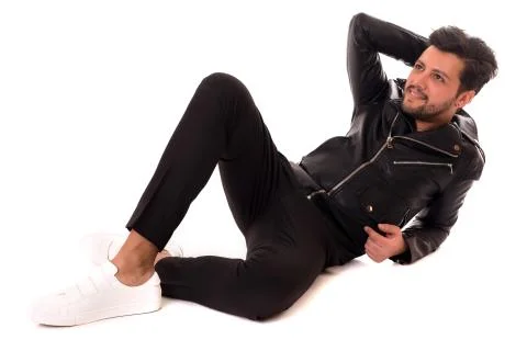 Studio shot of a young man Stock Photos