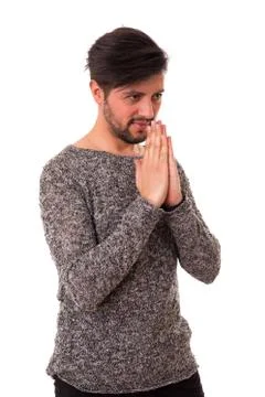 Studio shot of a young man Stock Photos