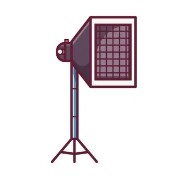 Studio Soft Box with Grid Icon Stock Illustration