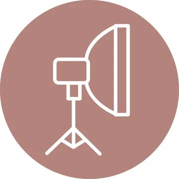 Studio softbox icon line art symbol graphic イラスト素材