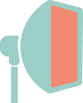 Studio softbox light equipment pastel icon design Stock Illustration