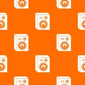 Studio speakers pattern orange イラスト素材