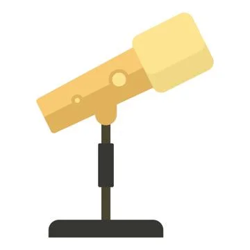 Studio spot light icon, flat style 스톡 일러스트